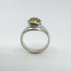 Chunky Oval 2.50ct Citrine Solitaire Sterling Silver Ring Size P 