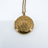 Large Antique 9ct Rose Gold Photo Locket & 19" Chain 375 (Birm 1886)