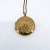 Large Antique 9ct Rose Gold Photo Locket & 19" Chain 375 (Birm 1886)