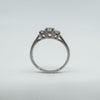18ct White Gold 0.50ct Diamond Princess Trilogy Ring Size L