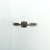 9ct White Gold Diamond Engagment Ring 375 Size L