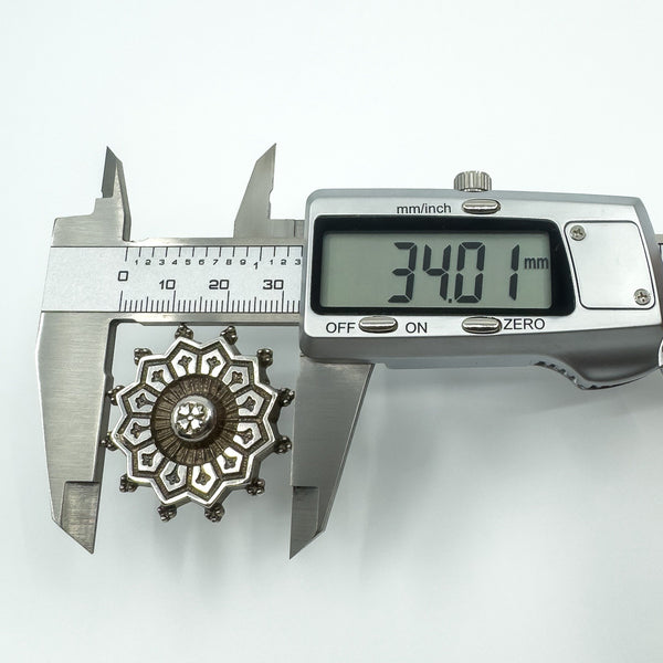 Antique Victorian Aesthetic Sterling Silver Brooch 925 (Birmingham 1833)