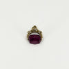 Vintage 9ct Gold Spinning Amethyst Fob / Pendant / Charm 375 (Birm 1965)