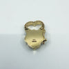 Chunky Vintage 9ct Gold Heart & Sheild Lock Padlock Pendant Charm 375 Birm 1995