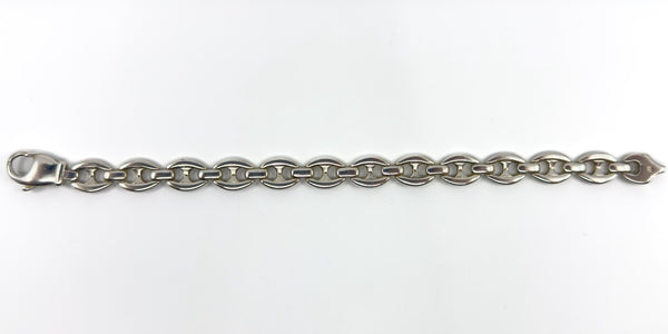 Sterling Silver Chunky Oval Mariner Links 7.8” Bracelet 925
