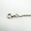 17.5” Beaded Ball Chain / Necklace in Sterling Silver 925 10g