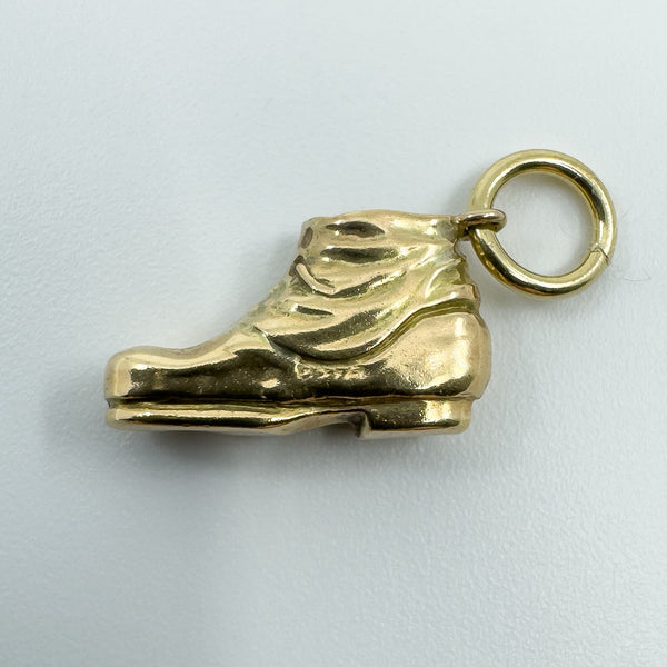 Vintage 9ct Gold Shoe Boot Pendant / Charm 375 (Chester 1957)