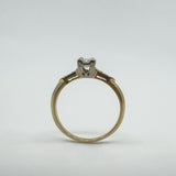 Vintage 14ct Gold 0.25ct Diamond Solitaire Ring 585 Size M 1/2