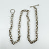 Vintage Sterling Silver 17” Fancy Link Chain & T-Bar Toggle 925 41g 