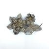 XL Vintage Silver Filigree Trio of Flowers Brooch 900
