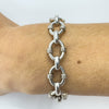 Chunky Oval Hoops & Links 7.5” Bracelet 925 28g