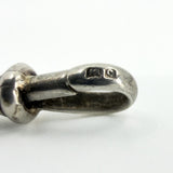 Chunky Antique Sterling Silver Oval Link 15” Albert Chain / Necklace & T-Bar 925