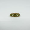 Vintage 9ct Yellow Gold 5x Stone 1.08ct Peridot Ring / Band 375 Size N 1989