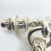 Vintage Sterling Silver Fancy Link Engraved T-Bar & Dog Clip 8” Bracelet 925 23g