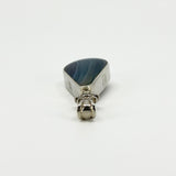 Large Chunky Vintage Blue & Brown Banded Agate Pendant 925 by David Scott Walker