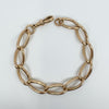 Antique Chunky 9ct Rose Gold Oval Links 8” Bracelet 23g