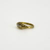 Antique 18ct Gold 0.32ct Diamond Boat Ring 750 Size N (Birm 1914)