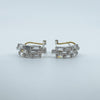 18ct Gold Rectangular CZ Baguette Lever Back Earrings 750