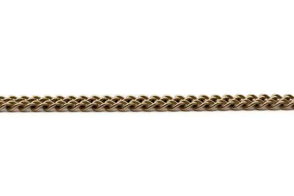 Vintage 9ct Rose Gold 18” Albert Chain Necklace Double Dog Clip & T-Bar 375