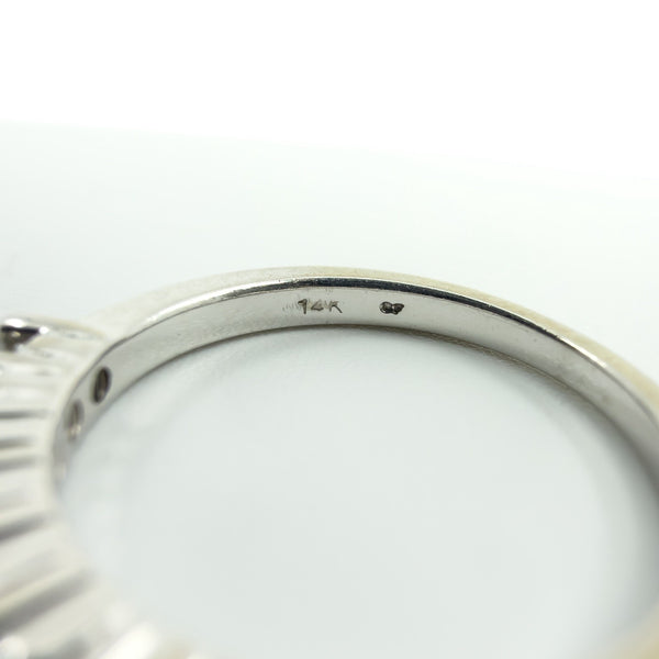 14ct White Gold 0.35ct Diamond Band / Ring 585 Size L Wedding Eternity