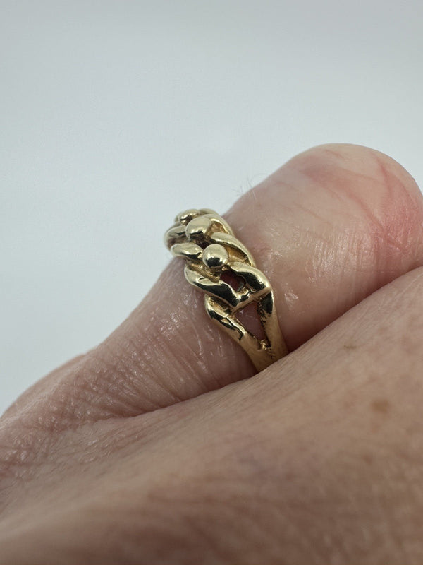 Vintage 9ct Gold Single Row Keeper Ring 375 Size L (London 1979)