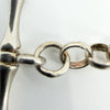 Vintage Sterling Silver 16.8” Rolo Chain & CZ T-Bar Toggle 925