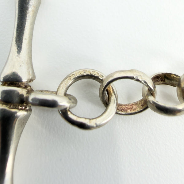 Vintage Sterling Silver 16.8” Rolo Chain & CZ T-Bar Toggle 925