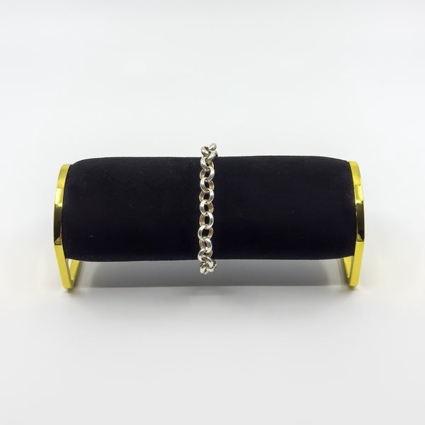 Sterling Silver Chunky Belcher Chain 7.5” Bracelet 925 Adjustable 16g