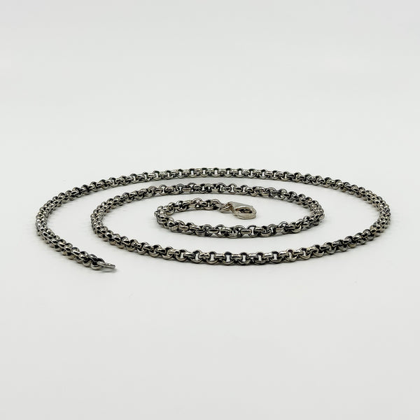 Vintage Sterling Silver 22” Box Link Chain / Necklace 925 (1982)