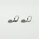 9ct White Gold 2ct CZ Leverback Drop Earrings 375