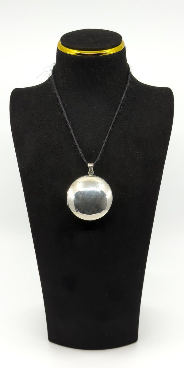 Vintage Sterling Silver Large Chunky Round Photo Locket 925 (1994)