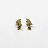 Vintage 9ct Gold Celestial Moon & Star Dangle Drop Earrings 375