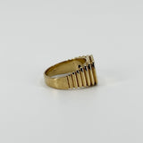 Vintage 9ct Gold Signet Ring 375 Size T - U 375 UNISEX Art Deco Style