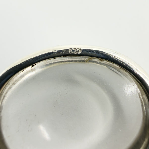 Large Chunky Sterling Silver Oval Double Sided Glass Orb Photo Locket 925