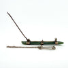 Large Antique Victorian 9ct Gold Jade Bar Brooch 375