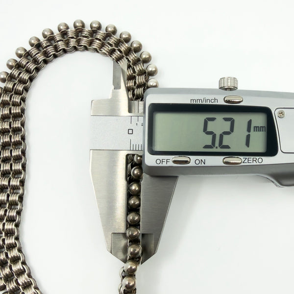 Large Antique Victorian Sterling Silver Reversible Locket & 18.5" Book Chain 925