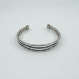 Vintage Sterling Silver Chunky Oval Trilogy Torque Bangle / Bracelet 925 29g