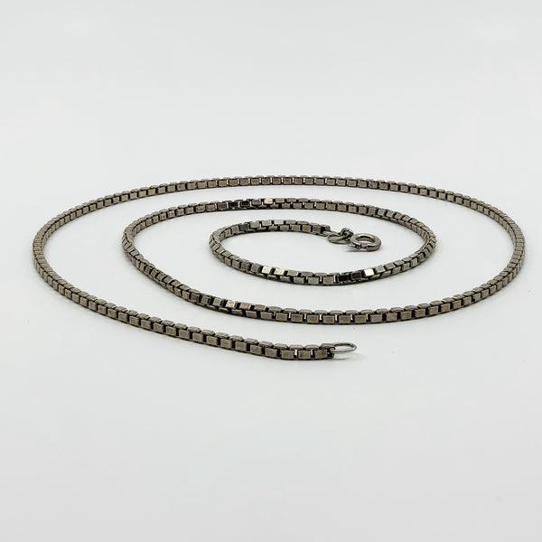 Vintage Sterling Silver 22” Box Link Chain / Necklace 925 (1982)