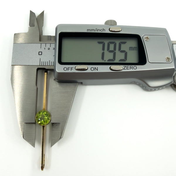 Antique / Art Deco 15ct Gold 1.50ct Peridot Bar Brooch / Pendant 585