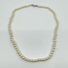 Sterling Silver Fresh Water White Pearl 18” Necklace 925