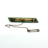 Large Antique Victorian 9ct Gold Jade Bar Brooch 375