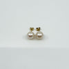 Vintage 9ct Gold 7.7mm Cultured Pearl Stud Earrings 375