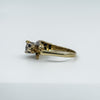 Vintage 9ct Gold Sapphire & Diamond Panther Ring Size O 
