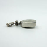 Chunky Sterling Silver Vintage Perfume / Poison Bottle Engraved Pendant 925