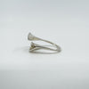 Lily of the Valley Floral Ring in Sterling Silver 925  Size M - O adjustable 
