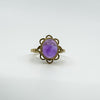 Vintage 9ct Amethyst Solitaire Ring Size