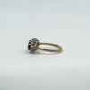 Vintage 9ct Gold 1.14ct Diamond & Sapphire Trilogy Ring Size K - L (London 1989)
