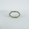 9ct White & Yellow Gold Two Tone Twisted Hexagonal Full Band Ring 375 Size L - M