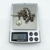 Vintage Sterling Silver 16” Albert Chain & T-Bar with MOP Fob (Edinburgh 1950) 