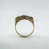 Vintage 9ct Gold 5 Stone Diamond & Sapphire Ring Size M (Sheffield 1978)